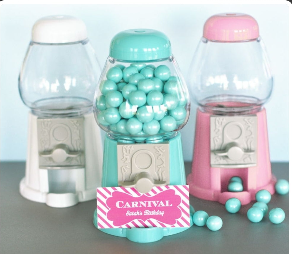 Mini Gumball Machine Placecard Holder - Bride and Jewel