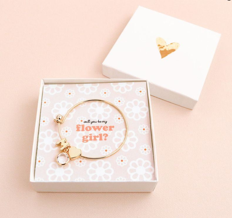 Monogram Bracelet - Flower Girl - Bride and Jewel