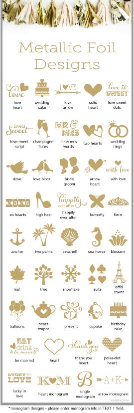 Personalized Metallic Foil 2" Square Favor Labels & Tags - Wedding - Bride and Jewel