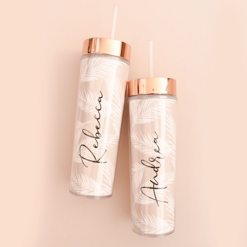 Palm Print Tall Tumbler - Bride and Jewel