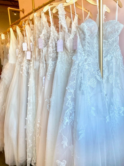 Hundreds of bridal gowns