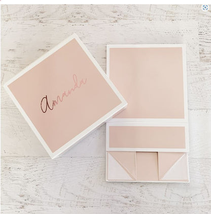 Pink Personalized Bridesmaid Gift Boxes - Bride and Jewel