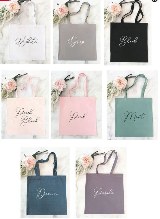 Personalized Canvas Tote - Bride and Jewel