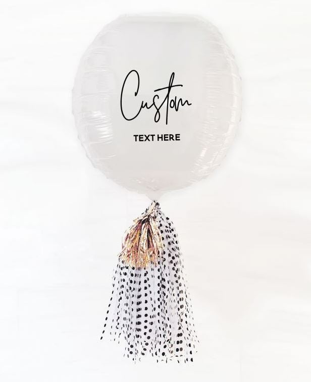 Custom Foil Balloon w/ Decal - Bride and Jewel