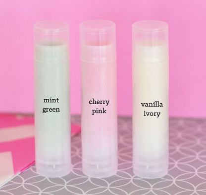 Floral Silhouette Lip Balm Tubes - Bride and Jewel