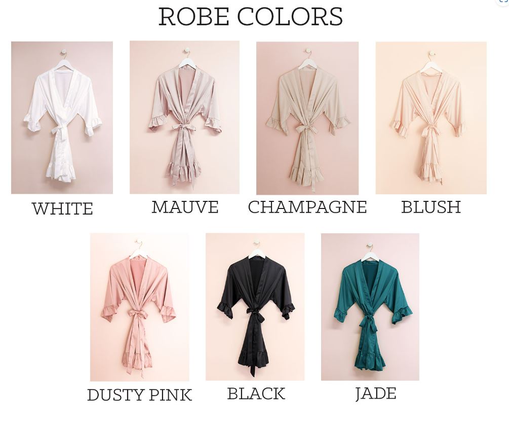 Personalized Ruffled Robe - Bride and Jewel