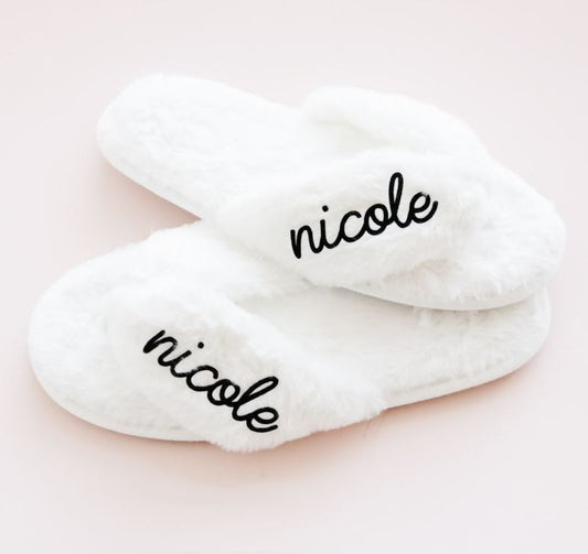 Personalized Slippers - Bride and Jewel