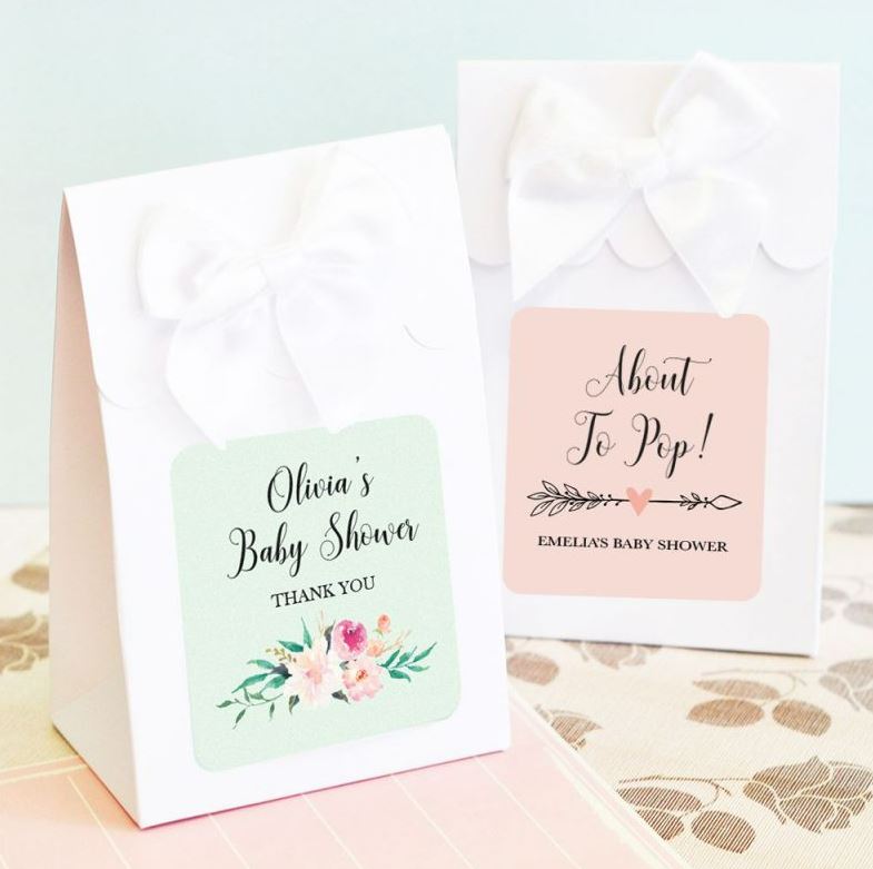 Personalized Floral Garden Sweet Shoppe Candy Boxes (set of 12) - Bride and Jewel