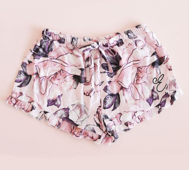 Pattern Pajama Shorts – Monogram - Bride and Jewel