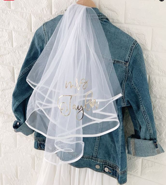 Personalized Mrs. Veil - Bride and Jewel